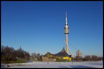 Germany: Munich, TV Tower and Swimming Pool in the Olympic Center