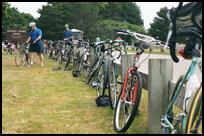 NH, Odiorne Point SP, Bicycles at the Lunch Stop