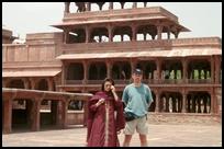 Fatehpur Sikri, Leggy and Ben in Front of Panch Mahal